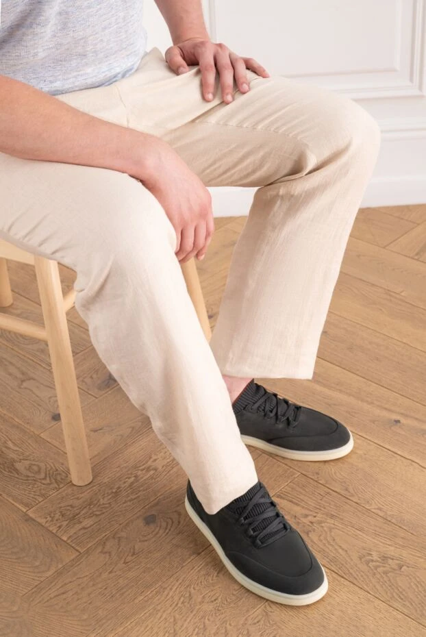 Loro Piana soho walk black calfskin slip-ons 195899 - photo 2