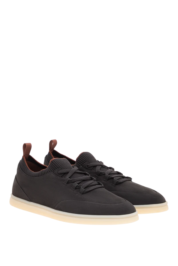 Loro Piana soho walk black calfskin slip-ons 195899 - photo 2