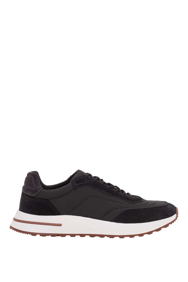 Loro Piana black technical textile and suede combination sneakers 195904 - photo 1