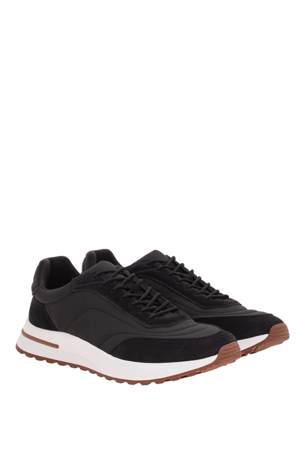 Loro Piana black technical textile and suede combination sneakers 195904 - photo 3