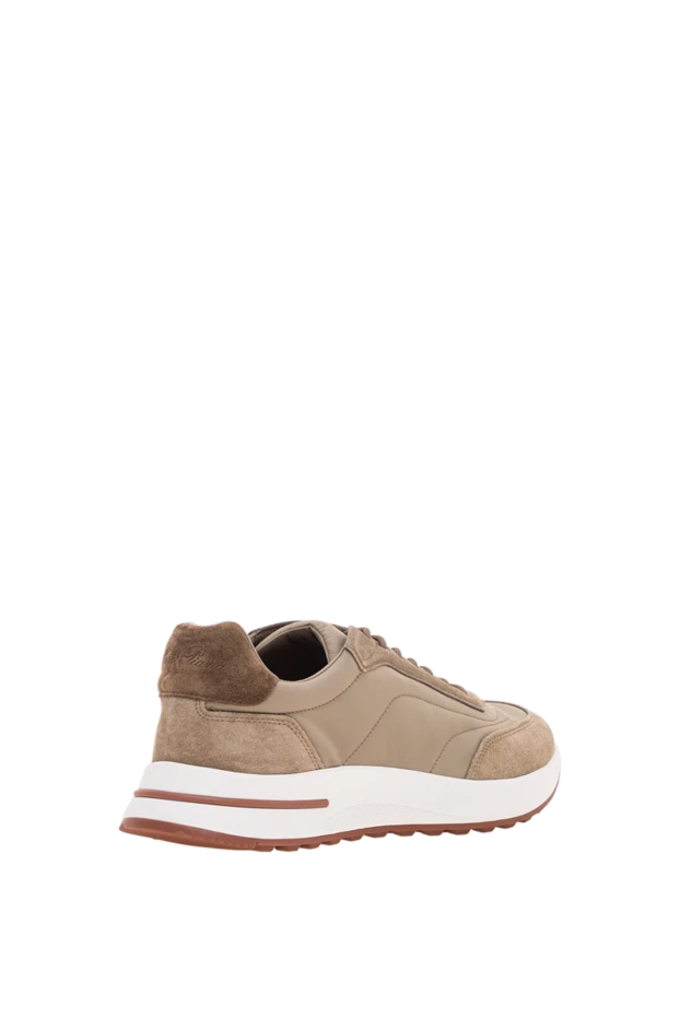 Loro Piana beige and olive combo sneakers with suede details 195906 - photo 3