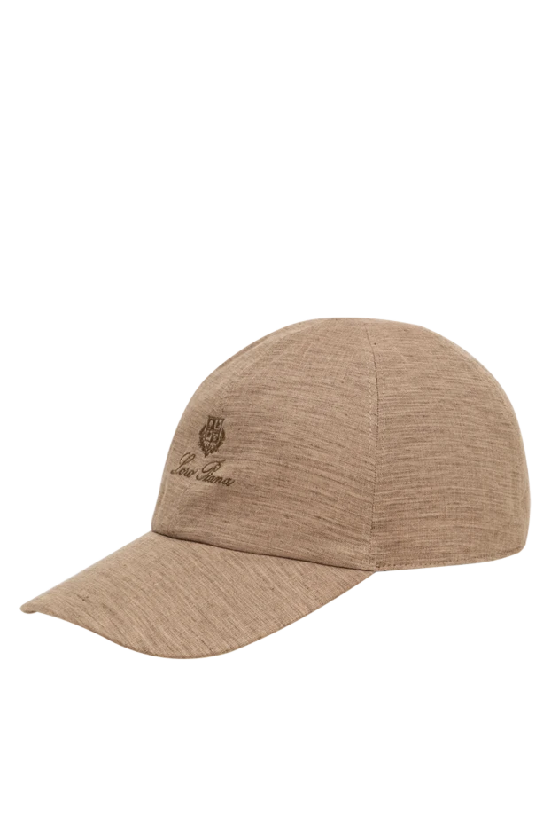 Loro Piana brown linen baseball cap with embroidery 195909 - photo 3