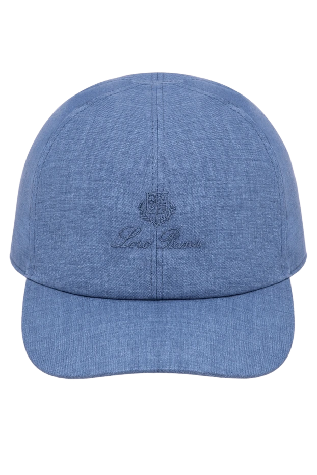 Loro Piana blue breathable linen baseball cap with embroidered logo 195910 - photo 1