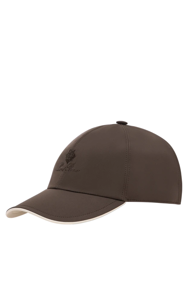 Loro Piana men's dark brown windproof microfiber baseball cap with light trim 195914 - photo 3