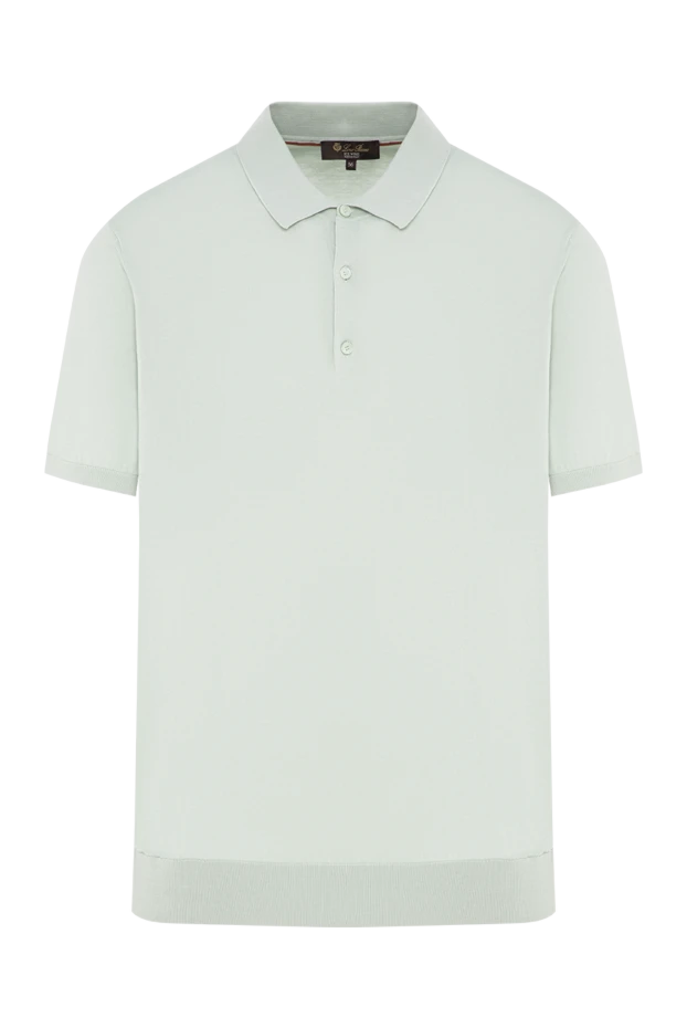 Loro Piana men's mint green knit polo shirt with a wide elastic waistband 195925 - photo 1