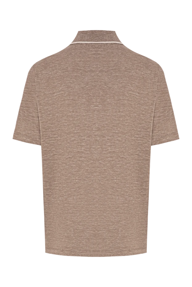 Loro Piana men's brown cashmere blend knit polo shirt 195931 - photo 2