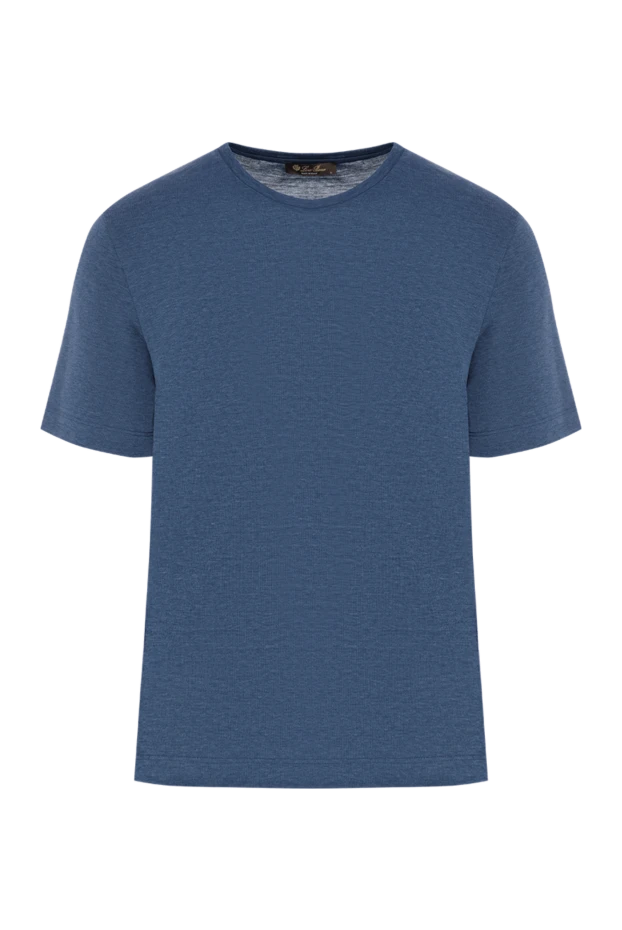 Loro Piana mazzorbo men's blue silk and cotton knit t-shirt 195933 - photo 1