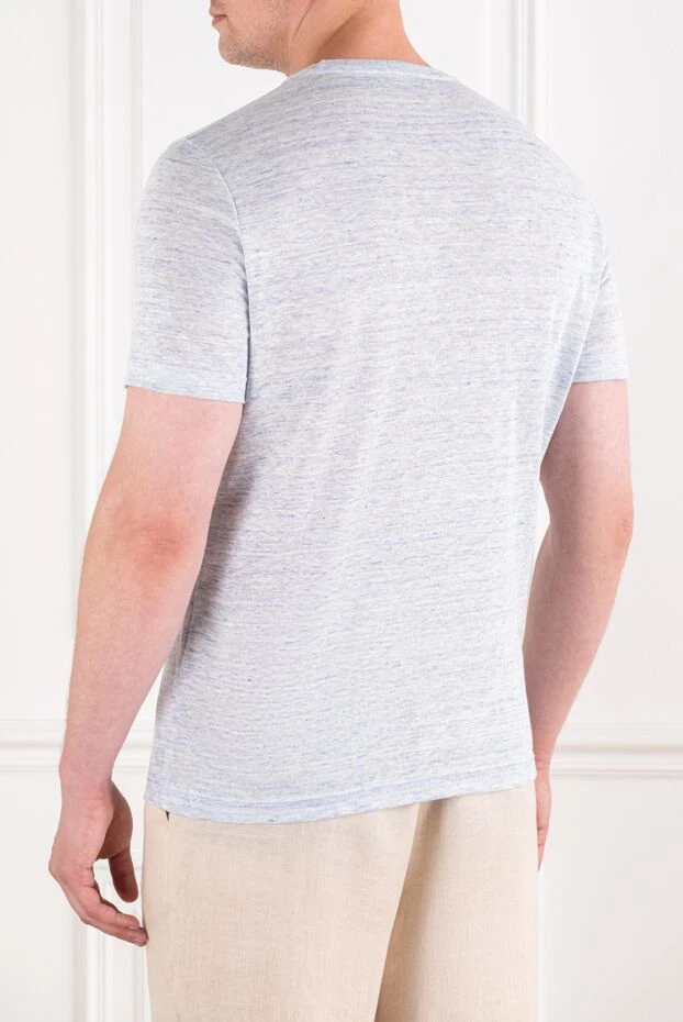 Loro Piana men's light gray melange t-shirt made of fine knitwear 195936 - photo 3