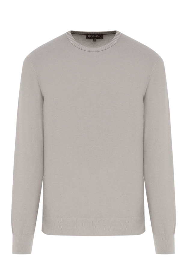 Loro Piana men's walkery basic gray slim round neck jumper 195938 - photo 1
