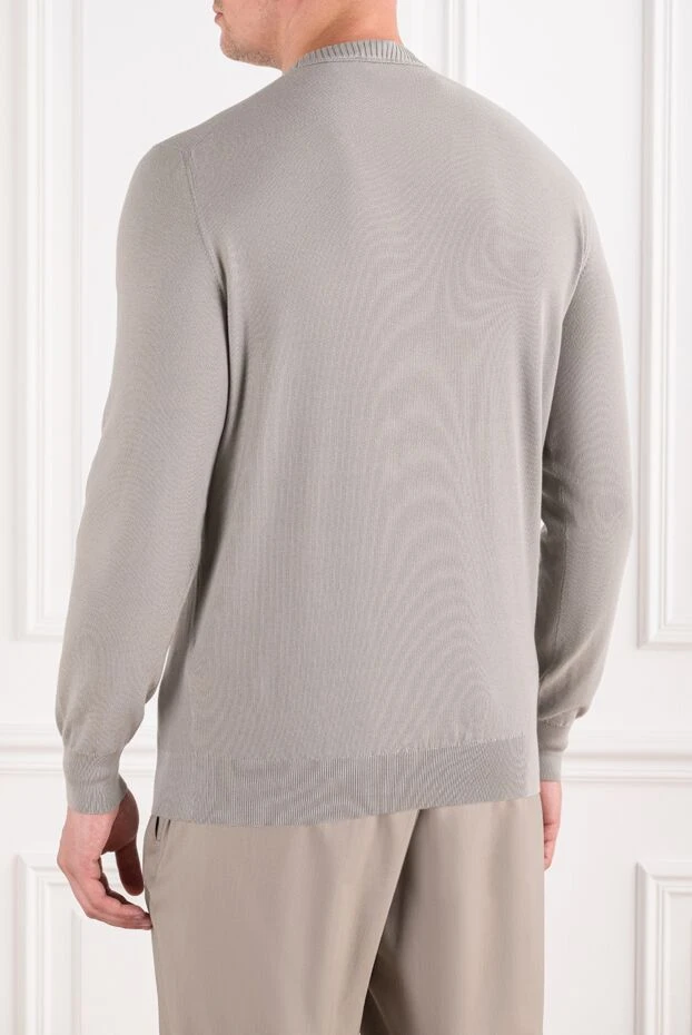 Loro Piana men's walkery basic gray slim round neck jumper 195938 - photo 3