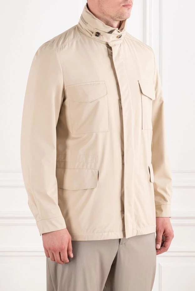 Men's Traveller Jacket with four patch pockets in cream color - photo 2