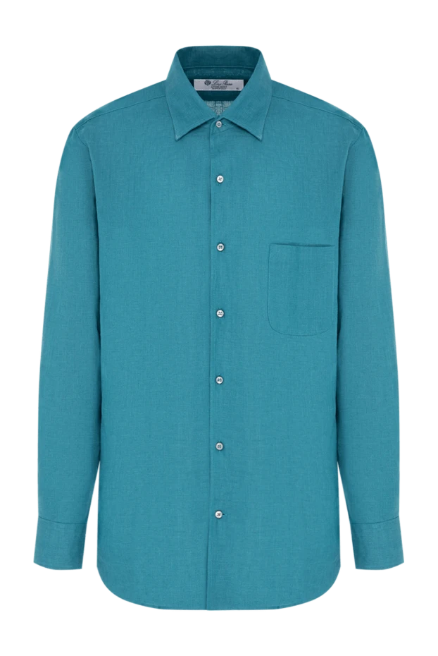 Loro Piana andre men's premium emerald linen shirt 195953 - photo 1