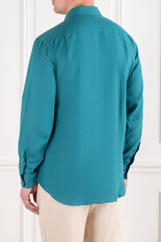 Loro Piana andre men's premium emerald linen shirt 195953 - photo 3