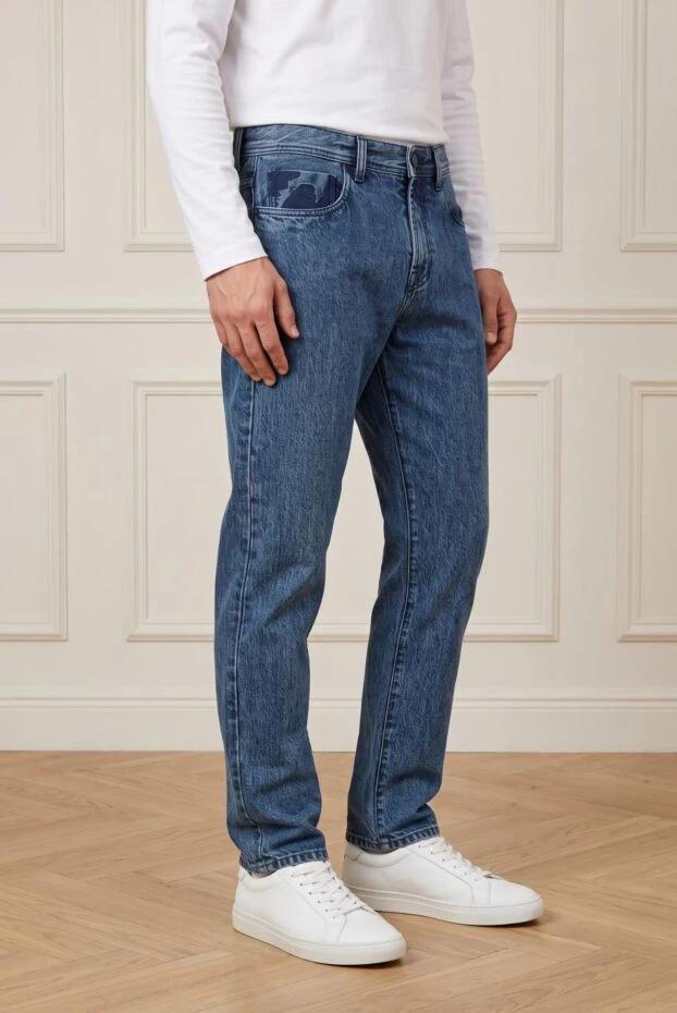 Scissor Scriptor blue skinny jeans with a stonewashed effect and embroidery 196161 - photo 2