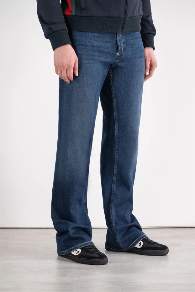 Gucci blue classic straight-leg jeans made from authentic italian denim 196356 - photo 3