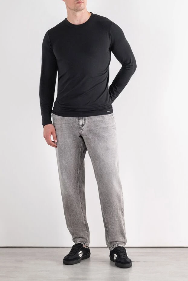 Tom Ford basic black long sleeve top made of ultra-soft cotton jersey 196369 - photo 2