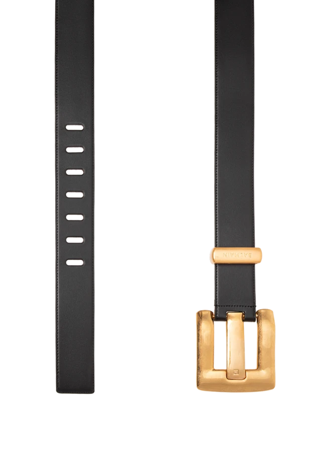 Balmain anthem wide leather belt with a chunky vintage buckle 196383 - photo 3