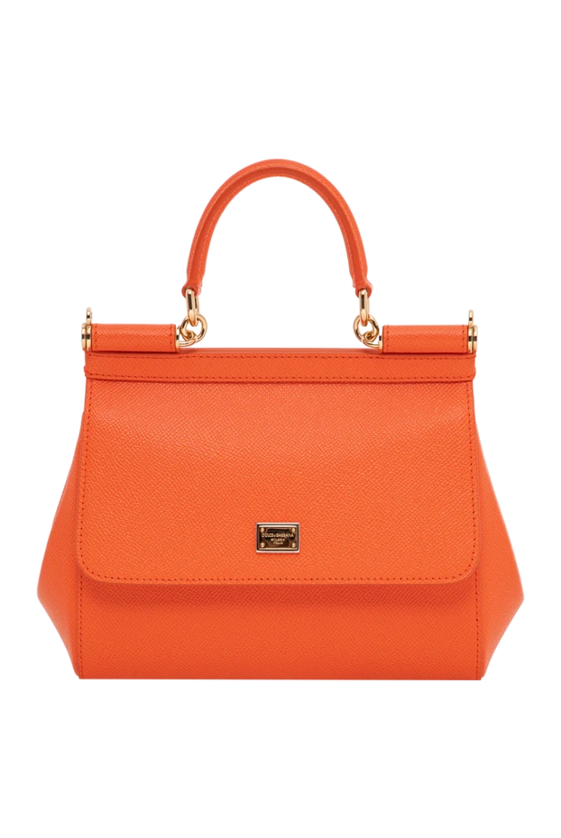 Dolce & Gabbana small orange sicily calfskin tote bag 196387 - photo 1