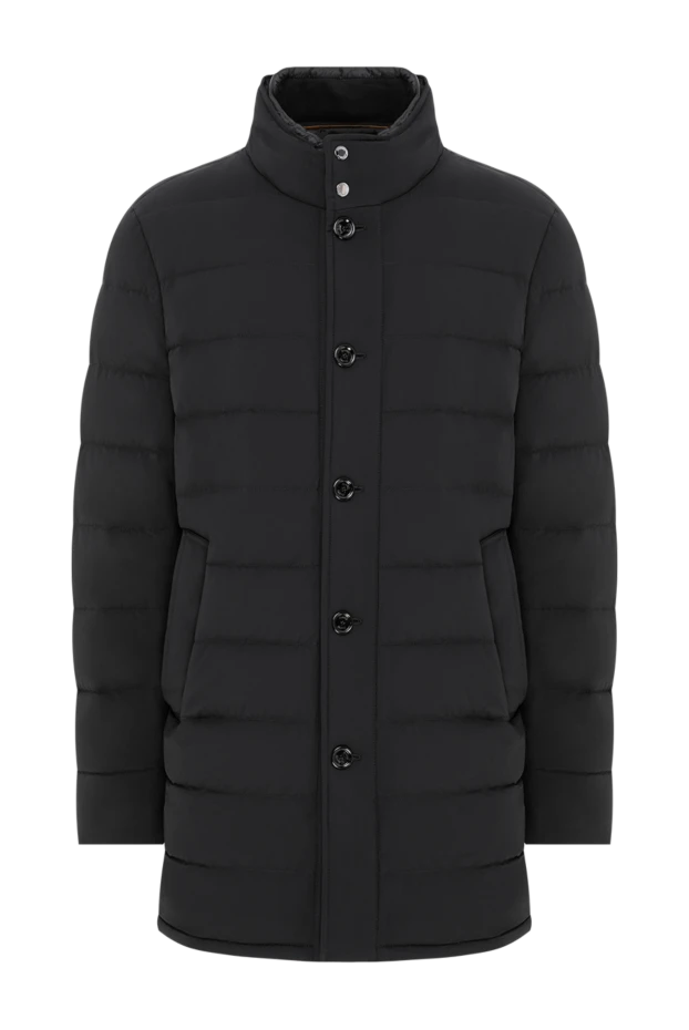 Moorer black quilted down coat with a straight silhouette, buttons and a stand-up collar 196399 - photo 1
