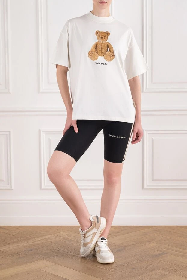 Palm Angels white cotton oversized t-shirt with teddy bear print 196407 - photo 2