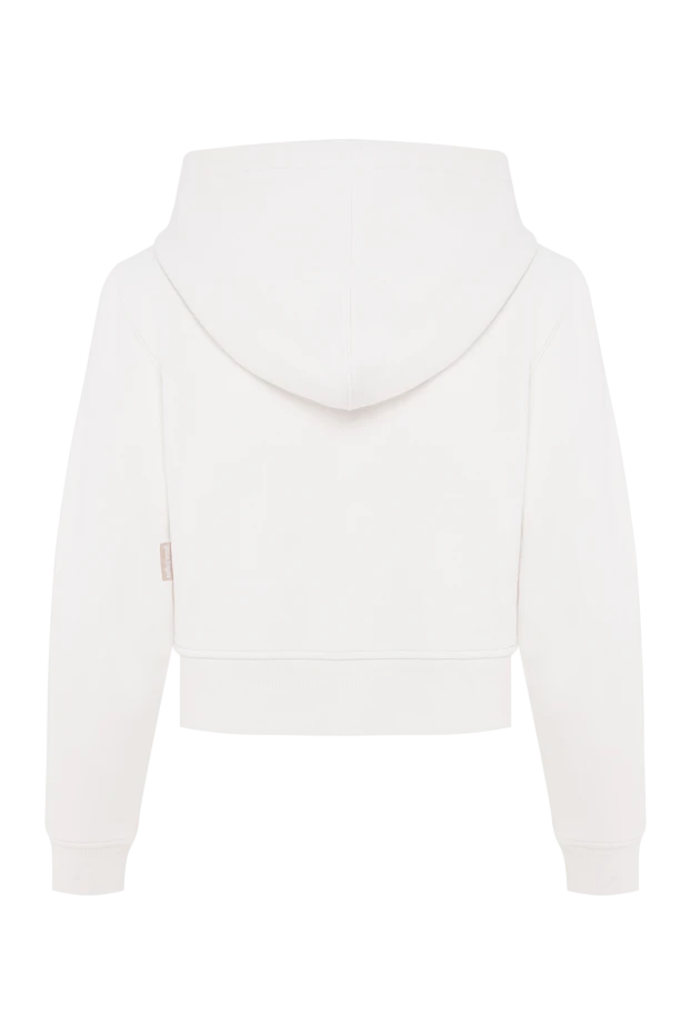 Palm Angels cropped cream hoodie with textured teddy bear applique 196417 - photo 2