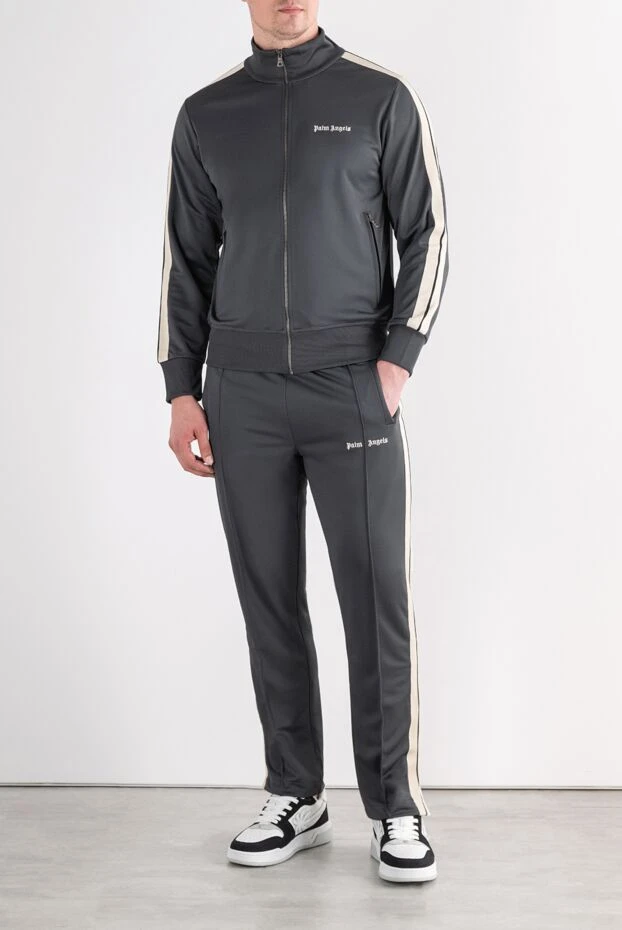 Palm Angels black knitted tracksuit with beige stripes 196431 - photo 2