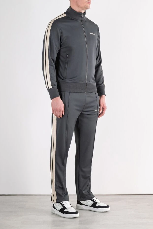 Palm Angels black knitted tracksuit with beige stripes 196431 - photo 3