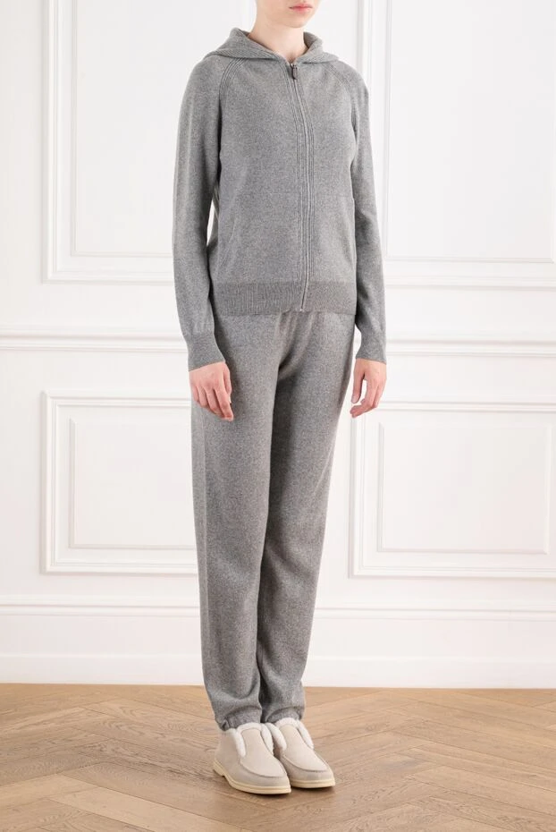 Loro Piana gray cashmere suit consisting of a zip-up hoodie and trousers 196442 - photo 3