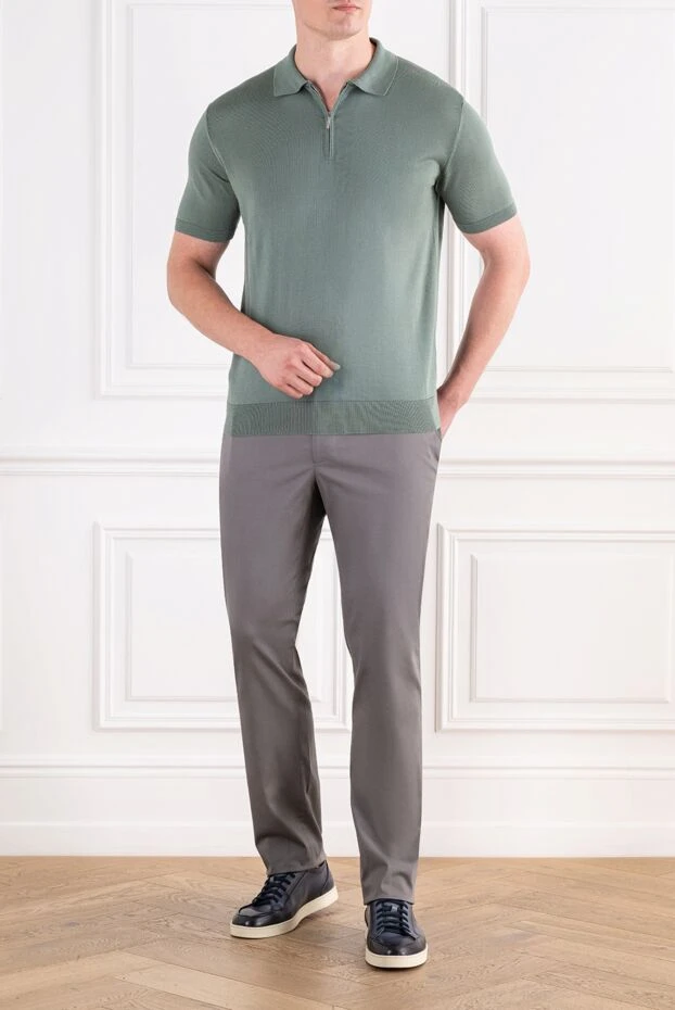 Cesare di Napoli gray trousers with an adjustable drawstring and a sporty waistband 196585 - photo 2