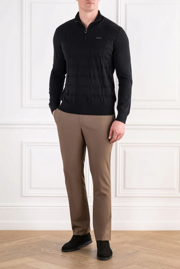 Cesare di Napoli straight-leg wool trousers with drawstring closure 196586 - photo 2
