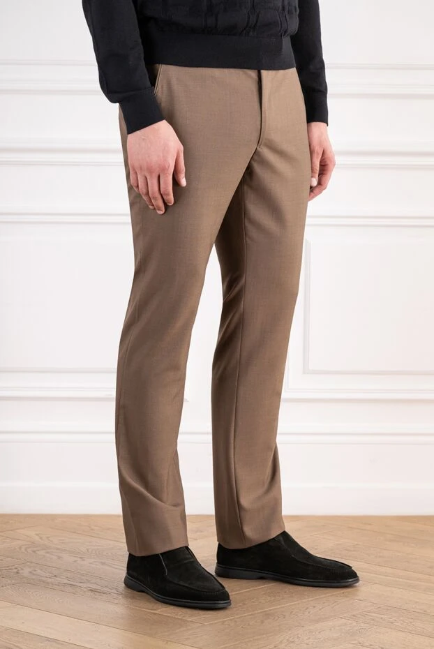 Cesare di Napoli straight-leg wool trousers with drawstring closure 196586 - photo 3