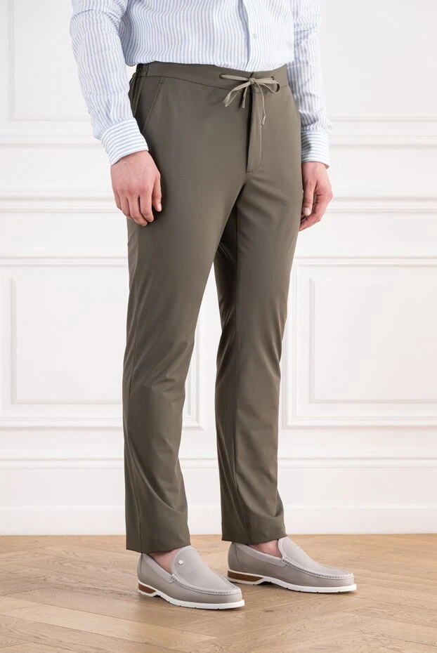 Cesare di Napoli stylish khaki trousers with an elastic adjustable sports waistband 196589 - photo 2