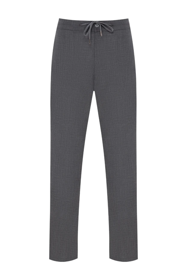 Cesare di Napoli smart grey trousers with creases made from extra-high-grade twist suit wool 196610 - photo 1