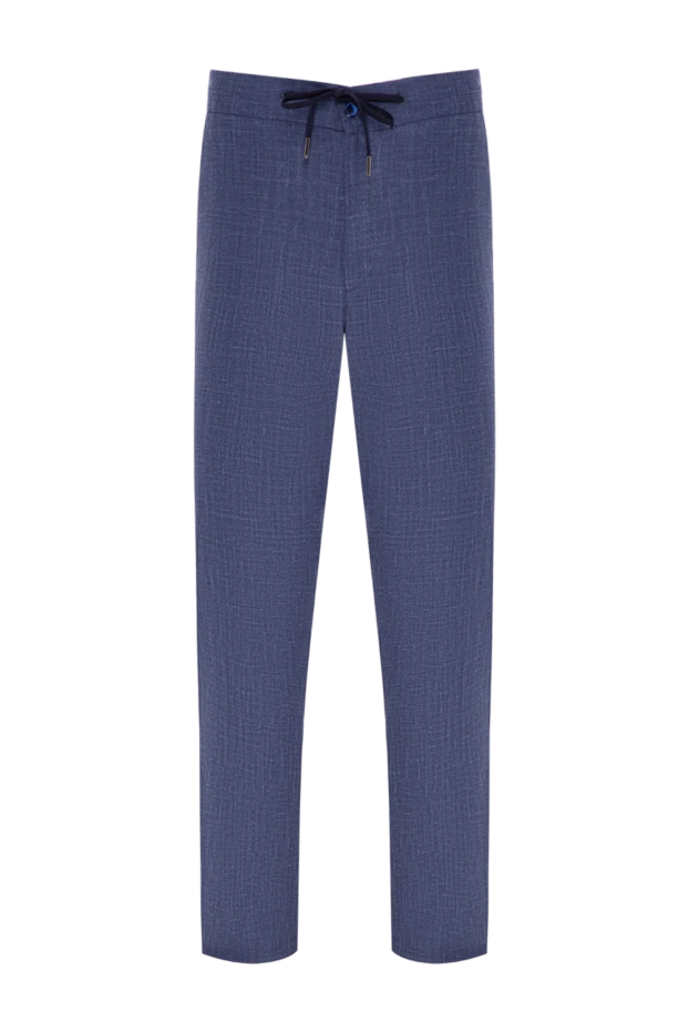Cesare di Napoli elegant light blue trousers with creases made from an exclusive wool and silk blend 196628 - photo 1