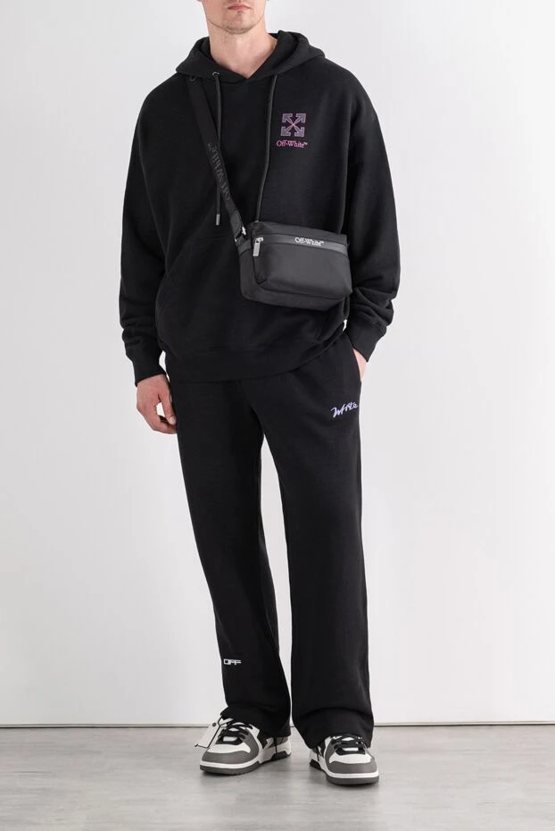 Off-White straight-leg sports trousers with contrasting embroidery and an adjustable waistband 196649 - photo 2