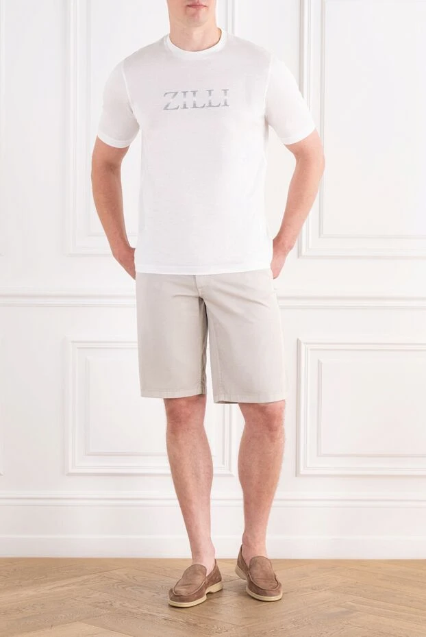 Zilli beige denim bermuda shorts made of selective mercerized cotton 196677 - photo 2