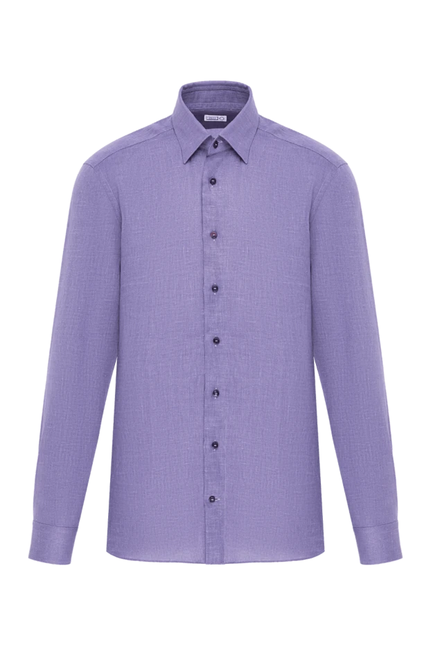 Zilli a classic-cut purple linen shirt included 196679 - photo 1