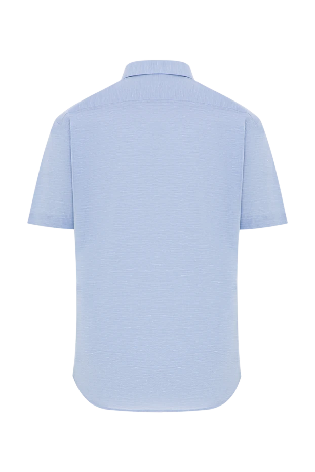 Zilli light blue cotton shirt with a button-down collar and short sleeves 196682 - photo 2