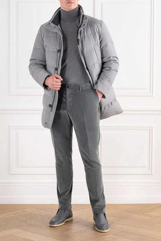 Zilli men's gray tapered corduroy trousers 196702 - photo 2