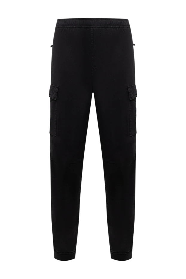 Stone Island black tapered cargo pants made of premium heavyweight cotton 196773 - photo 1