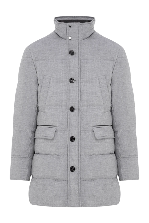 Moorer light gray men's down jacket barbieri-ll made of wool and cashmere 196817 - photo 1