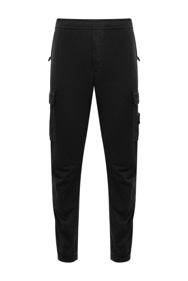 Stone Island tapered cargo pants in deep black with side pockets 196850 - photo 1