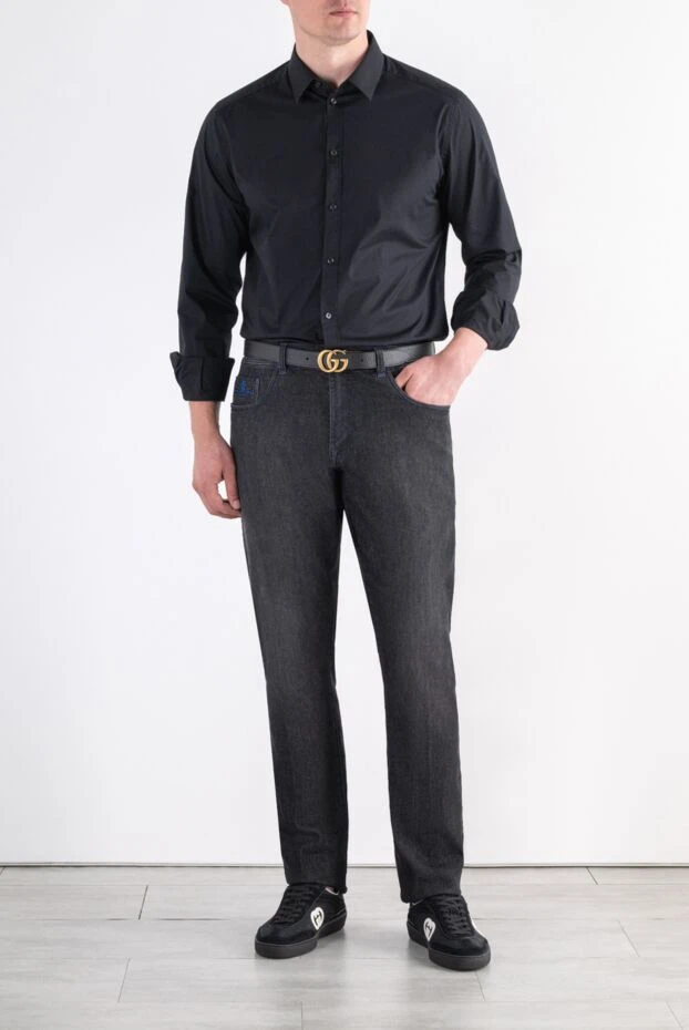 Dolce & Gabbana a smart charcoal-colored shirt made of thick cotton poplin 197383 - photo 2