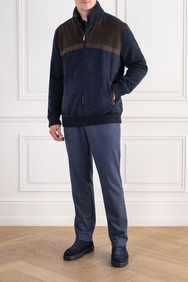 Zilli a cashmere bomber jacket with suede and crocodile leather details. 197452 - photo 2