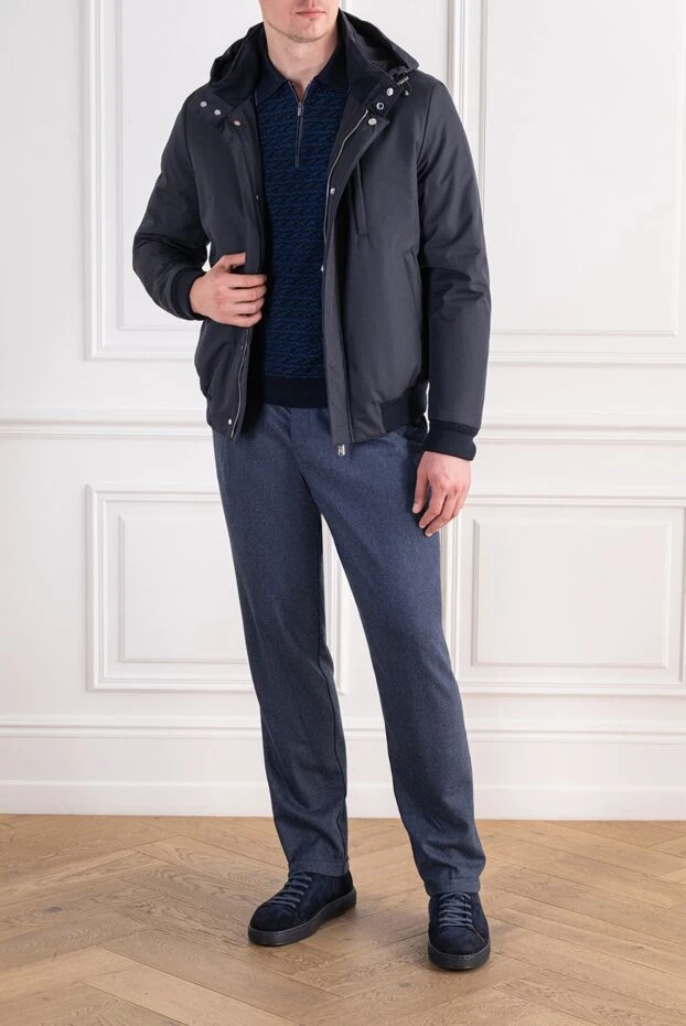 Lenoci insulated demi-season bomber jacket with a technologically advanced removable hood 197536 - photo 2