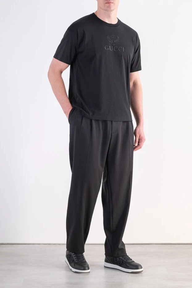 Dolce & Gabbana black trousers made of fine wool with an elastic waistband and drawstring 197661 - photo 2