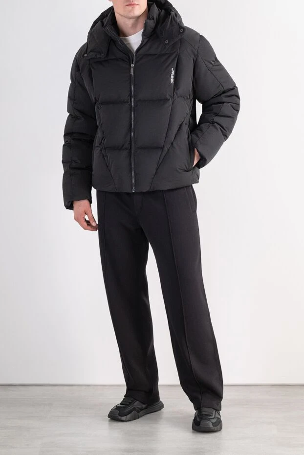 Off-White об'ємний стьобаний пуховик з глибоким капюшоном на кнопках 197662 - фото 2