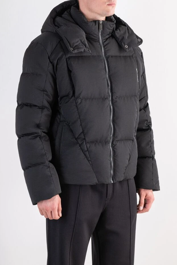 Off-White об'ємний стьобаний пуховик з глибоким капюшоном на кнопках 197662 - фото 3