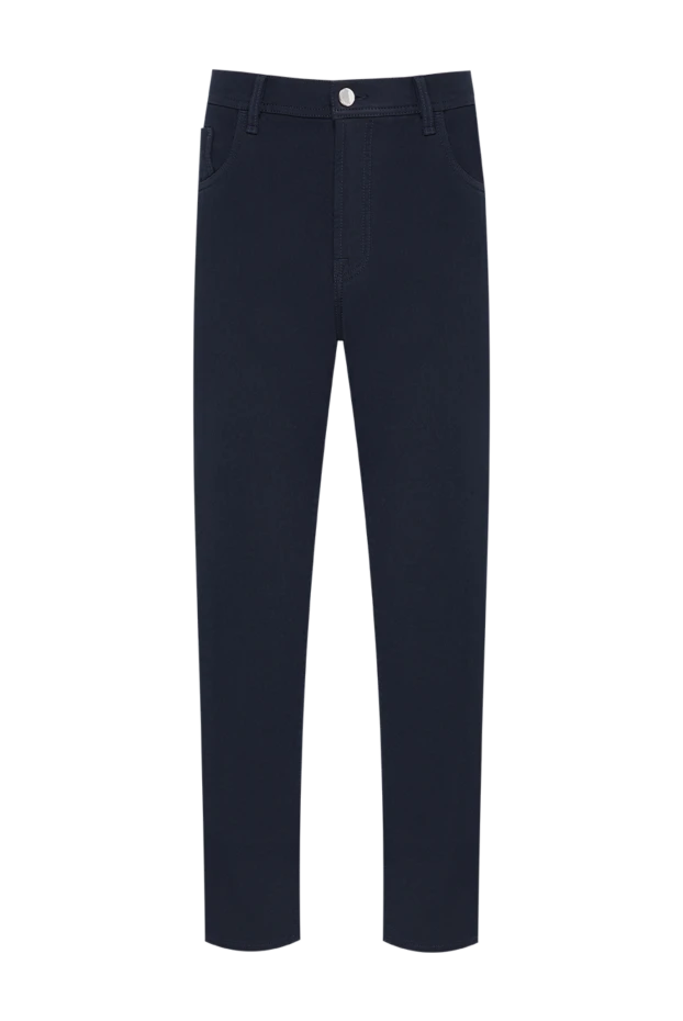 Scissor Scriptor sleek five-pocket jeans made of matte fabric with a leather patch 197680 - photo 1