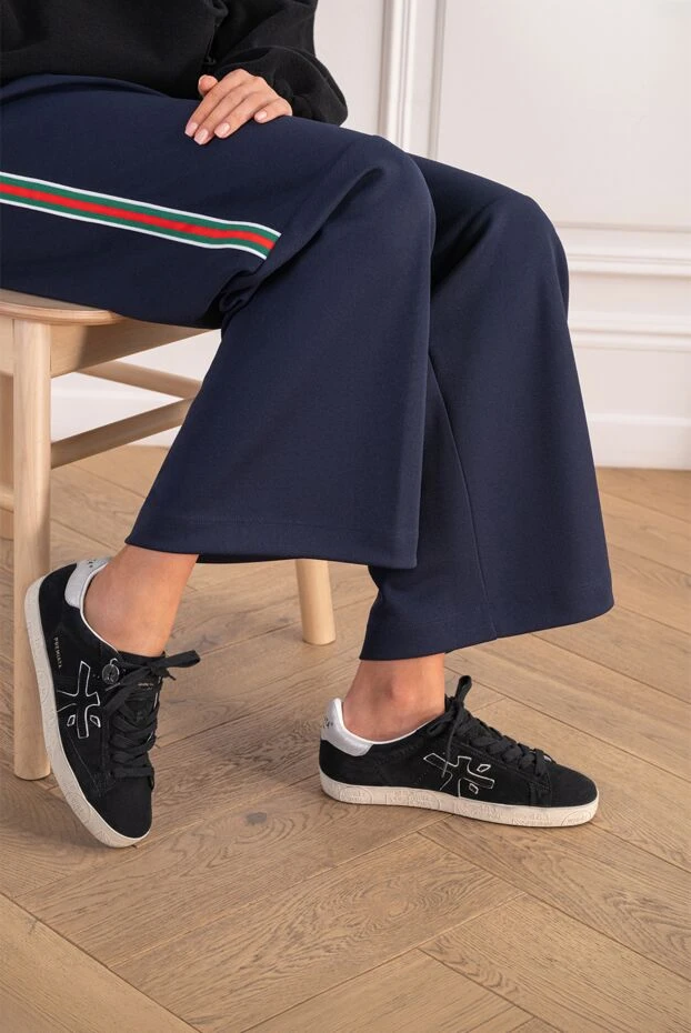 Premiata stevend 8487 suede sneakers with contrasting logo and signature prints 197723 - photo 2